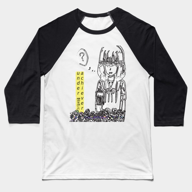 Kaguya-sama: Love Is War ''UNDERACHIEVER'' V3 Baseball T-Shirt by riventis66